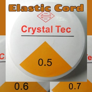 Elastic Beading Cord, Transparent, 0.5mm, 0.6mm and 0.7mm, Round Elastic Thread, 100% Nylon Crystal, Stretches well and does not break