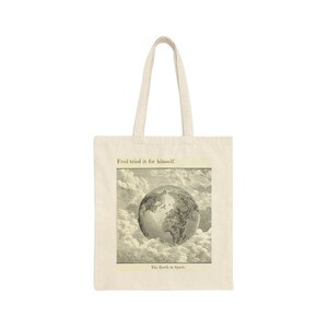Antique Moon Cotton Canvas Tote Bag