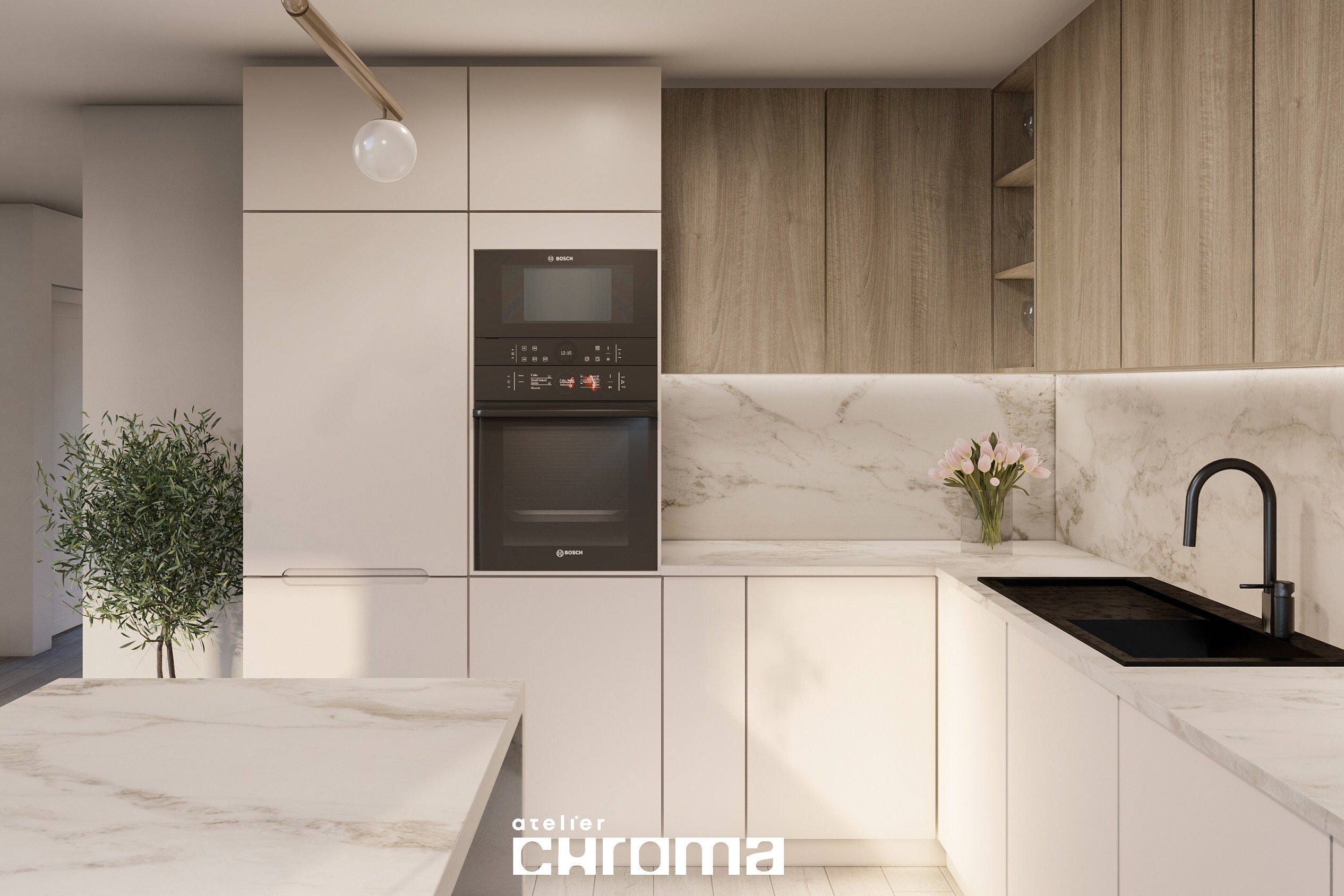 Kitchen Interior Design, Custom 3D Rendering, Online Home Design ...