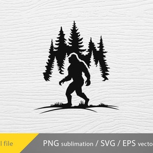 Bigfoot Svg, Yeti Svg, Vector Cut file for Cricut, Bigfoot Silhouette, Bigfoot png