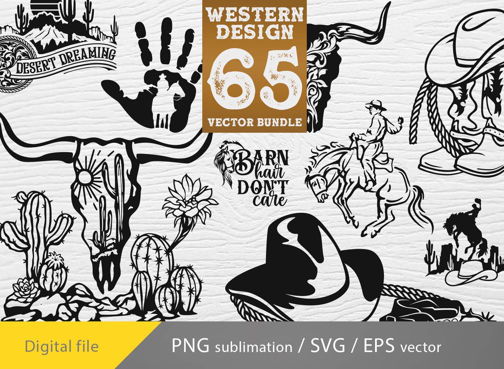 Cowboy Western Bundle Svg, Cowgirl Bundle Design Svg Png Sublimation ...