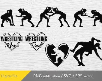 Female Wrestling SVG bundle, Girl Wrestler SVG, Wrestling png, women&#39;s wrestling svg