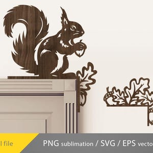 Squirrel Door Corner svg, Fall trim corner laser cut, oak acorns svg, autumn Door Corner, hedgehog door corner svg, glowforge file