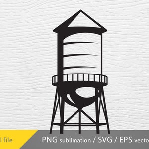 city water tower svg, Water tower svg, water tower png, tower png