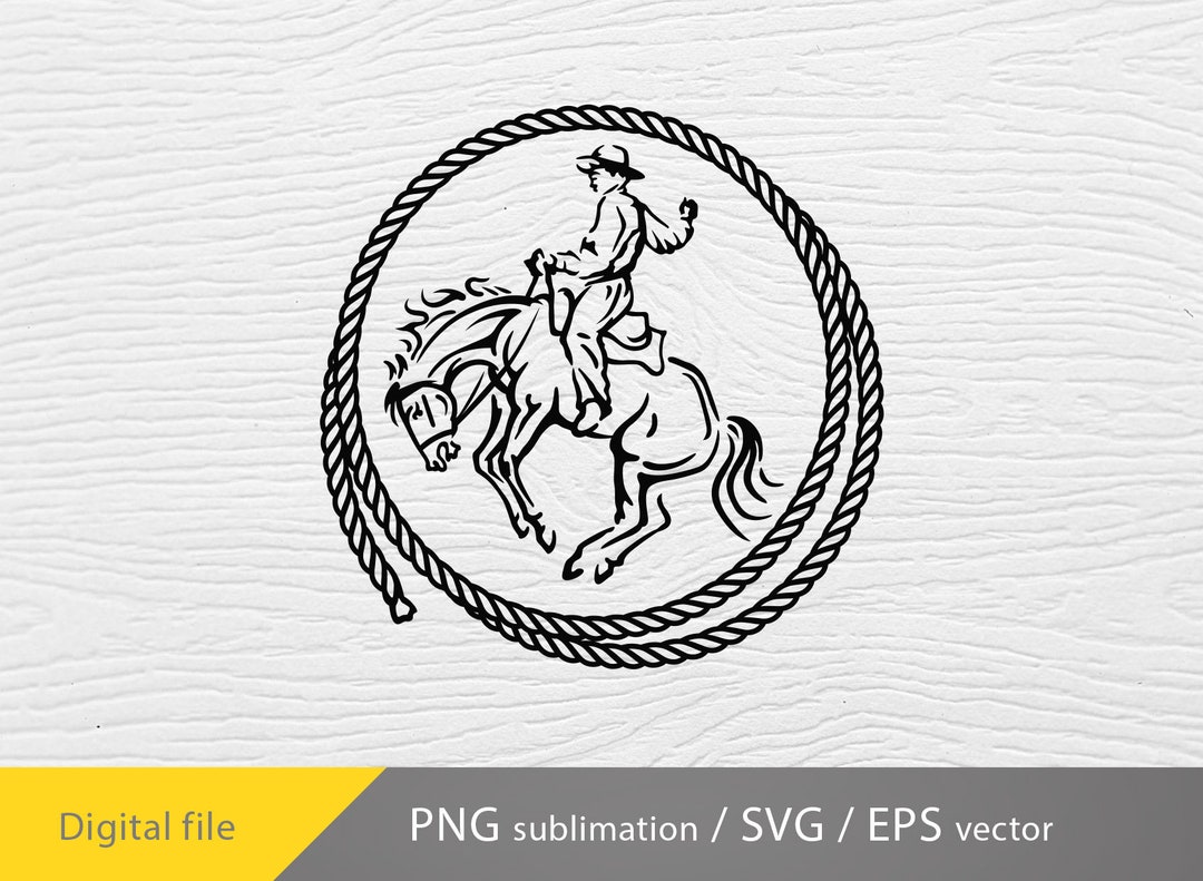 Roping Cowboy Svg, Rodeo PNG, Cowboy Rodeo SVG, Rodeo Cricut File ...