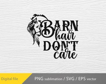 納屋の髪は気にしない SVG、カウガール シャツ デザイン、カントリー ガール SVG、馬好き SVG、カウガール ホース SVG、クリカット ファイル、カウガール ベクター