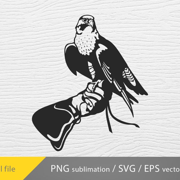 falconry svg, falcon hunting svg, bird hunting svg, vector image