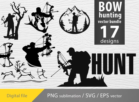 bow hunting bundle svg, bow hunting png, deer hunting svg, bow hunter png sublimation