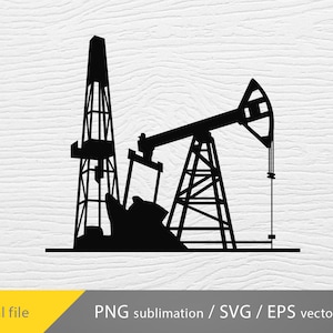 oil field svg, oil field scene, oil derrick svg, oil rig svg, oil pump svg, vector cut files for cricut