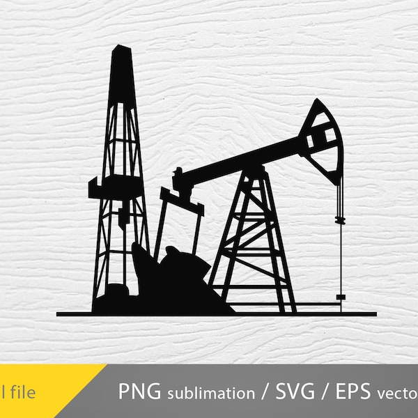 oil field svg, oil field scene, oil derrick svg, oil rig svg, oil pump svg, vector cut files for cricut