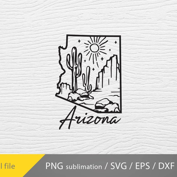 state of Arizona svg, Arizona png sublimation, cricut file, Arizona eps dxf vector