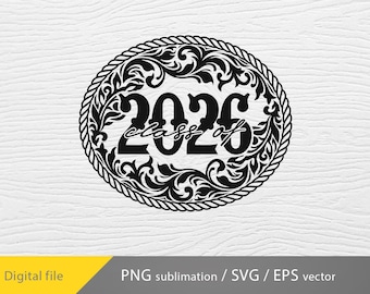 Clase de vaqueros de 2026 SVG, Senior 2026 SVG, Camiseta de último año PNG, Último año de secundaria, Último año de universidad Png Jpeg Svg Dxf, Diseño de vaquera
