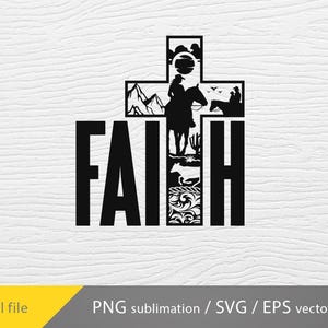Faith svg, Cowgirl Cross SVG, Cowboy Cross SVG, Praying cowboy svg, cricut file, Cowgirl Faith PNG, cowgirl and horse, cowboy dxf svg png