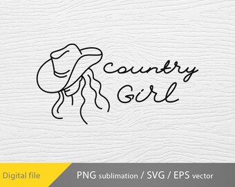 Chica de campo svg, chica de campo PNG, vaquera svg