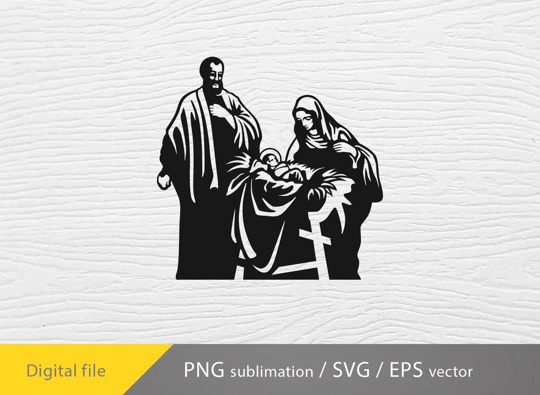 Nativity Scene Svg, Nativity Png, Christmas Decor SVG DXF Cut File ...