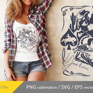 Howdy Png, Western Collage Png, Design Ocidental para Sublimação, Design de Sublimação Cowgirl, Yee Haw, Chapéu Cowgirl svg, Rodeio, western retro