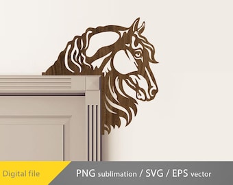 Horse Door Corners svg svg, home decoration svg, door corner laser cut, cricut file