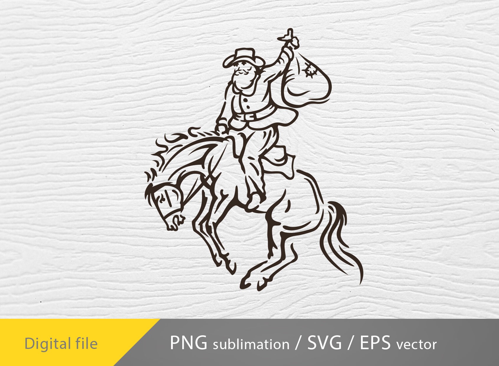 Santa Cowboy Svg, Cowboy Santa PNG, Cowboy Christmas Svg, Western ...