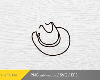 Sombrero de vaquero SVG Archivo de corte, Cowboy svg, Sombrero de vaquero PNG, Sombrero occidental svg, Sombrero de vaquera svg png, Archivo Cricut