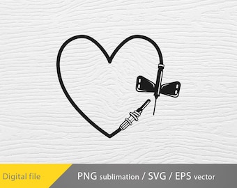 Phlebotomy svg, Phlebotomy Tech Butterfly Needle Heart Monogram SVG, Phlebotomist SVG, Vector, Cricut, Silhouette,