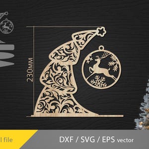 Szopka svg, wycinane laserowo drzewko i stojak na szopkę, zabytkowa choinka svg, dekoracja świąteczna SVG DXF plik do cięcia Glowforge Laser Cut Plan