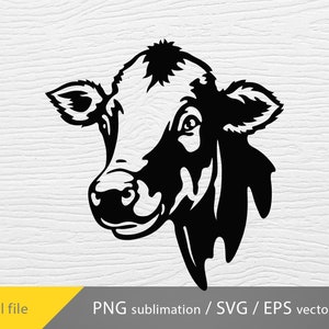 cute cow svg, cow with flower, calf, head, vector cow , PNG, eps, svg cow, heifer svg, muzzle svg, cricut file