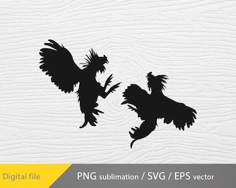cockfighting svg, farm svg, rooster svg, cricut file, cockfighting scene png