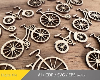 bicicleta scrapbooking Silhouette svg, arquivos para corte a laser de madeira, corte a laser de bicicleta