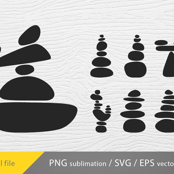 Balancing Stones svg, Stacking Stones, Zen Stones, Stacking Rocks, vector image, cricut file