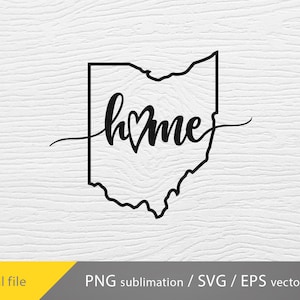 Ohio State SVG, Cut File Cricut, Ohio Silhouette, Ohio PNG, Ohio home SVG