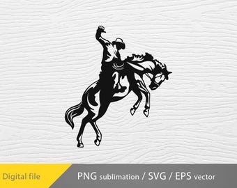 Horse Rider Svg, Rodeo Svg, Cowboy Svg, Western svg, Country Farm, Horse Riding Svg, Horse svg, Rodeo Horse svg, Rodeo design, Cowboy PNG