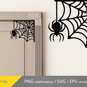 halloween door corner svg, halloween door trim svg, laser cut, halloween glowforge, Halloween spiderweb