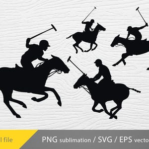 Horse Polo  bundle, Horse Polo player svg, Polo Silhouette, Polo Players with Equipment png sublimation