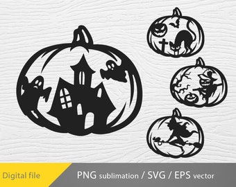 Halloween Türschild svg, Halloween SVG Bundle, Halloween Dekor, Spooky House svg, schwarze Katze svg, Kürbis svg, Halloween Dekoration svg