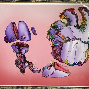Diced psychedelic art print