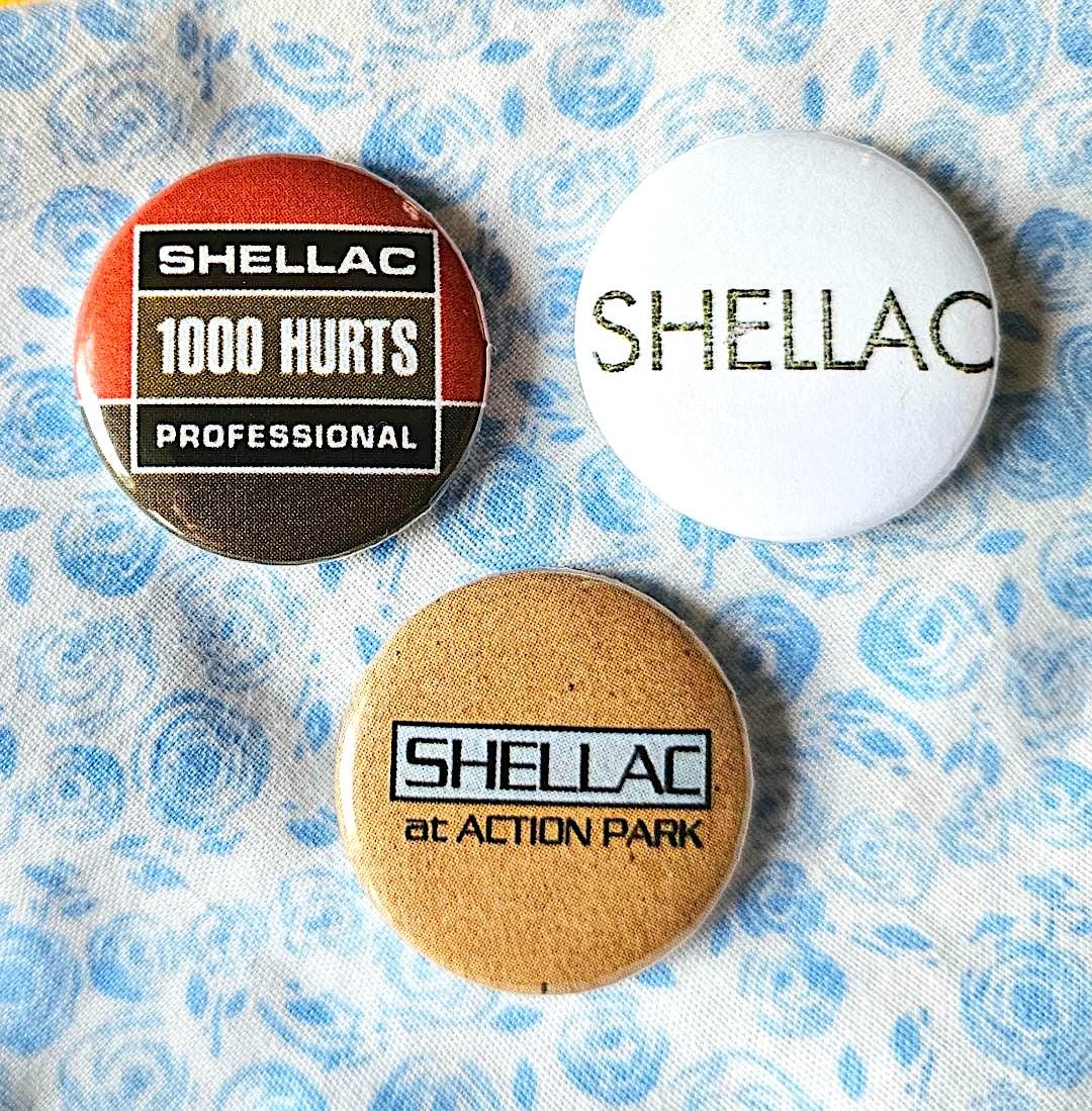 Set of Three Shellac (steve Albini) 25mm (1 Inch) Button Badges