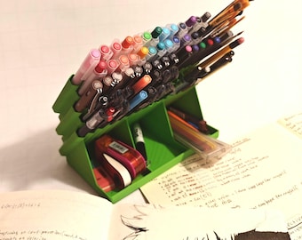 Hexagonal Pen & Stationery Organizer – 3D Printed Desk Storage