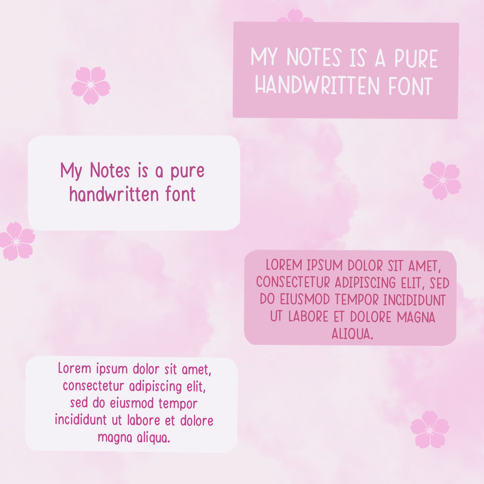 My Notes a Pure Handwritten Font for Digital Planner - Etsy