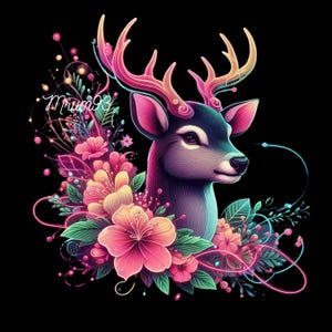 Christmas Cute Deer PNG Clipart, Holiday Digital Art, Festive Reindeer Graphic, Winter Clip Art, Instant Download