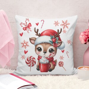 Christmas Reindeer Png Sublimation Design, Christmas Deer Png Digital Download