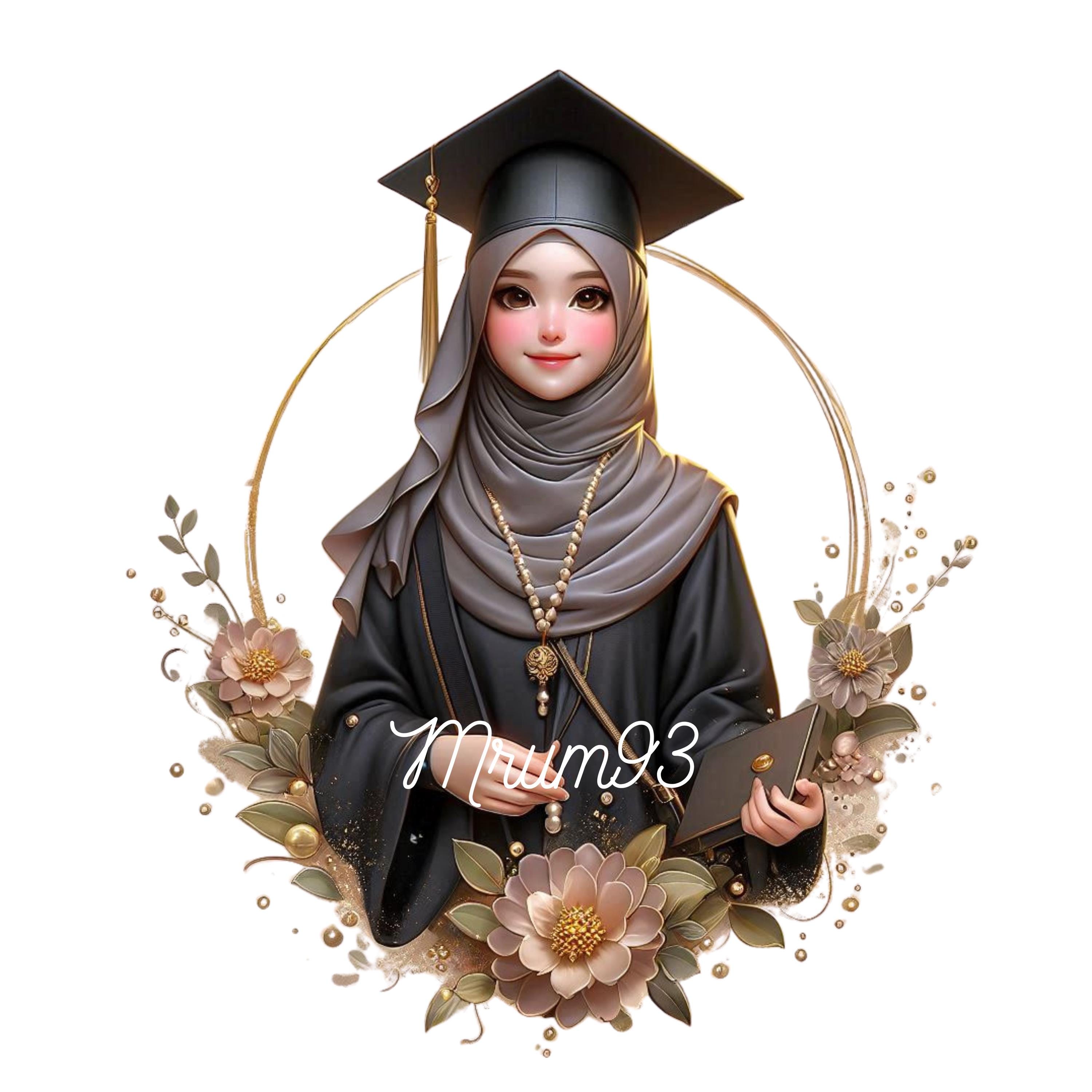 Graduation Cap PNG 2024, Senior Year Clipart, Class of 2024 Floral ...