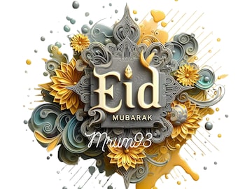 Watercolor Eid Clipart | Eid Mubarak | Islamic Lantern PNG | Muslim Moon Star | Arabic Sublimation Sticker | Commercial Licence
