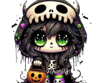 Halloween Monster Clipart PNG, Personagem fofo de Halloween, Gráfico digital de Halloween, Arte de monstro assustador