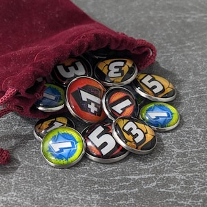 Marvel Champs Das Kartenspiel inspiriert inoffizielle Glas und Metall Token Pack