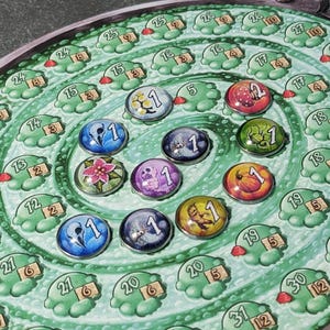 Juego de mesa Quacks of Quedlinburg: Paquete de fichas no oficiales de vidrio y metal
