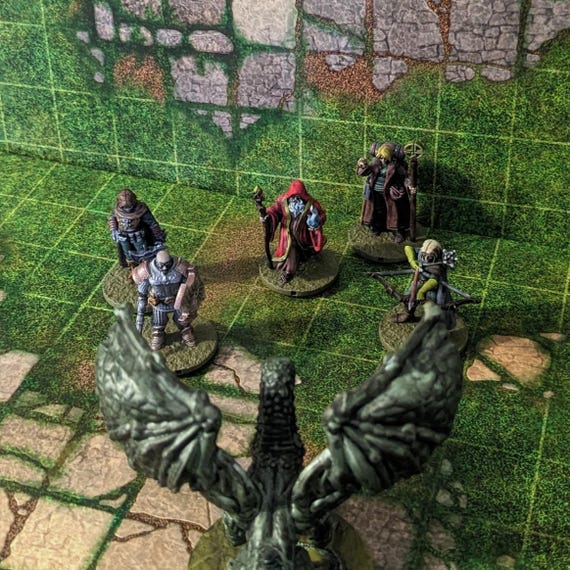 Kit De Démarrage Donjons & Dragons - 10 Figurines 32 Mm (5 Classes) - Imprimées En 3D, Non Peintes - 7