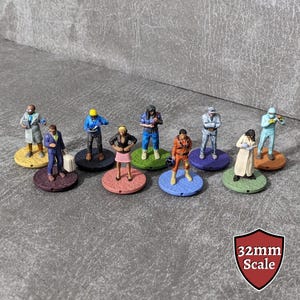 Pandemic Expansion In The Lab and State Of Emergency 32mm Unpainted Board Game Character Inspired Unofficial 7 Figure Pack