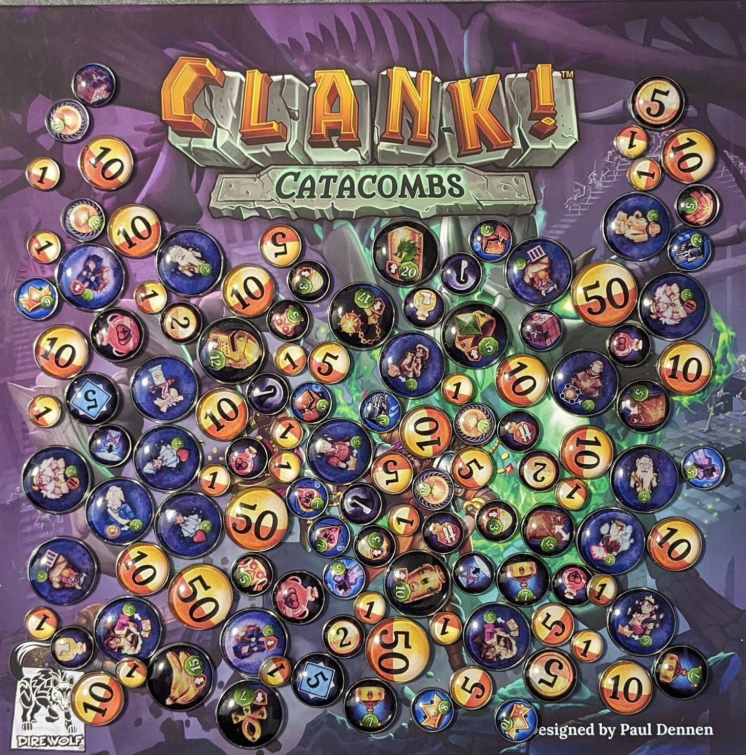 Clank! Catacombs Board Game Inspired Unofficial Glass and