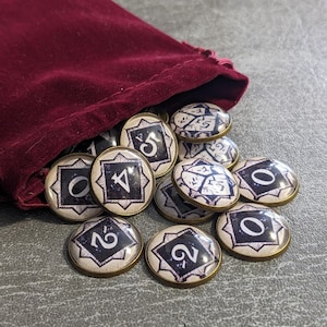The Chaos Bag Arkham Horror The Card Game and Expansions Inspired Unofficial Glass and Metal Token Pack