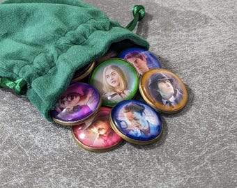 Arkham Horror The Card Game Chapter 2 Investigator Inspired Unofficial Glass and Metal Token Packs